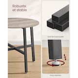 thumbnail of Helloshop26 - Runder Ess-/Küchentisch für Wohnzimmer/Büro 80 x 75 cm Industriestil braun 12_0007439
