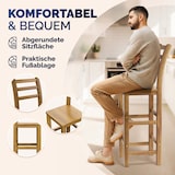 thumbnail of CASARIA® 2er Set Barhocker mit Lehne Akazie Holz Massiv