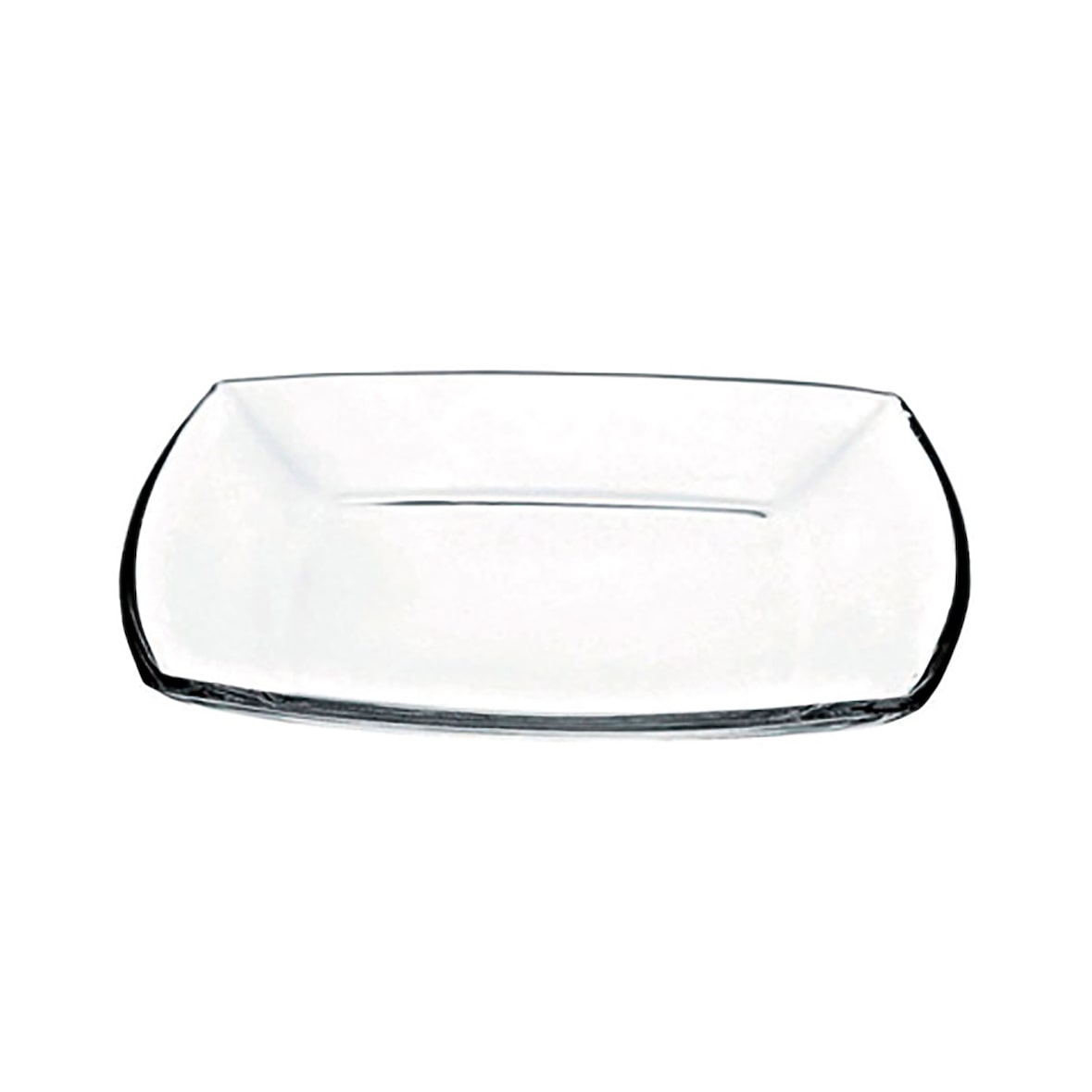 pack de 24 plato llano 19,5 cm. cuadrado transparente tokio