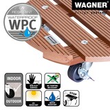 thumbnail of WAGNER Pflanzenroller WPC Ø 29 x 7,5 cm, für außen&innen, anthrazit wetterfest, Feststeller, Tragkraft 100 kg - 20053501