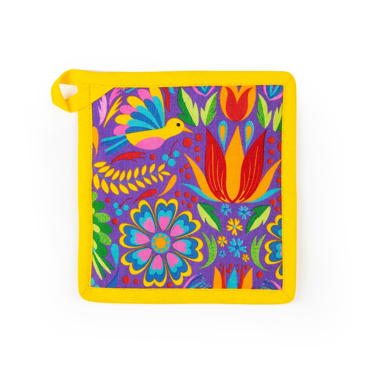 Excelsa Topflappen Mexican Flowers Baumwolle 20X20 Cm Bunt