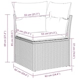 thumbnail of vidaXL 9-teiliges Garten Sofa Set mit Kissen Schwarz Poly Rattan Akazie