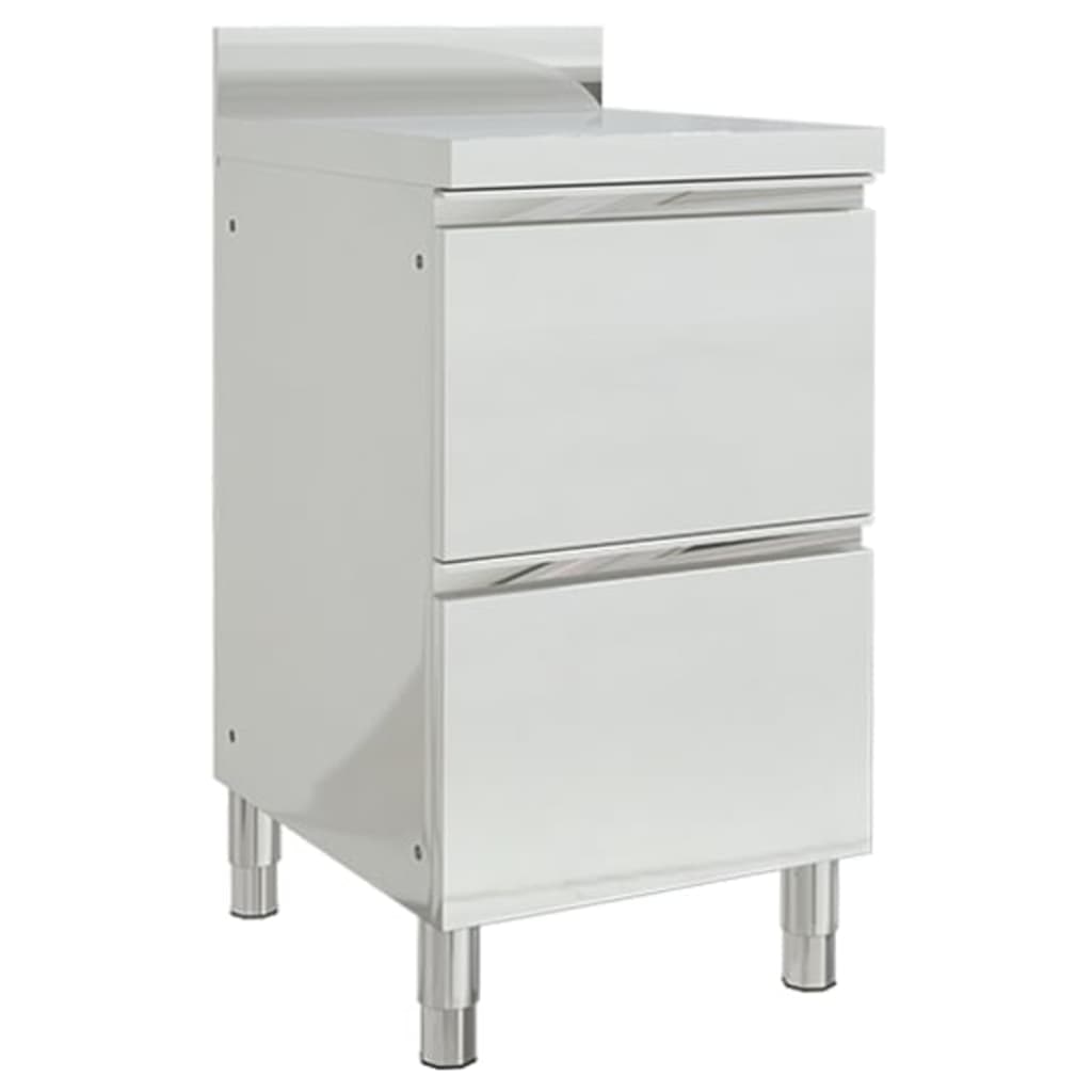 Helloshop26 - Mobile da cucina professionale 96 cm con 2 cassetti acciaio inox 02_0000001