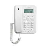 thumbnail of Motorola CT202 Weiß Schnurtelefon, 10 Speicher, Freisprechen, Musik, Anrufer-ID, Wahlwiederholung – Weiß