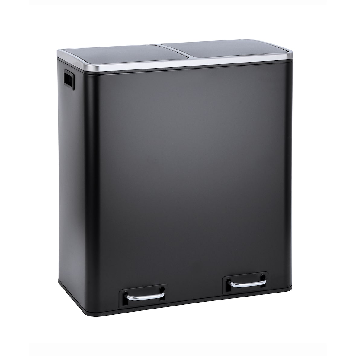 TM2X30 Pedaalemmer 60 liter Afvalbak Afvalbak Design Afvalscheiding Afvalbak Keuken Organisatie Scheidingssysteem Zwart