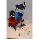 thumbnail of 1CleanSV© Aura2 Reinigungswagen mit Ablage, Wischset mit 50 cm Magic click Klapphalter "steht von alleine", 5 x 50 cm CleanSV Baumwolllmops und Teleko
