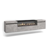 thumbnail of TV-Meubel, Lowboard, Woonkamer, Eetkamer, 200x35x45cm, Voor tv's tot 80", Elektrische haard, Hangend, Moderne stijl, Cement _ 51_23