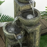 thumbnail of Fonte de Jardim 5W Fonte de Água em Cascata de 4 Níveis com Bomba de Água e Saída de Água Ajustável 25x24x60 cm Multicolor