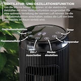thumbnail of Elektrische Kachel met Sfeerhaard en Thermostaat 18-45 °C – Keramische Ventilatorkachel – Verwarming met Swingfunctie – Timer – Zwart - BREND BR-2222