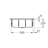 thumbnail of Villeroy&Boch Spülbecken, Küchenspüle Siluet 60 S Crema 600x510mm, Unterschrankbreite 60cm