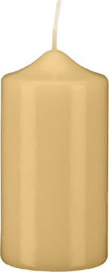 thumbnail of Stumpen Kerzen Beige 20 x Ø 9 cm, 6 Stück getauchte Stumpenkerzen mit Spitzkopf in RAL Qualität
