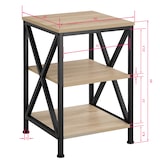 thumbnail of tectake Tavolino Nottingham 40,5 x 40,5 x 60,5 cm - Industriale legno chiaro, rovere Sonoma - 404264