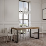thumbnail of Tavolo allungabile 120/380x90 cm Tecno noce gambe antracite