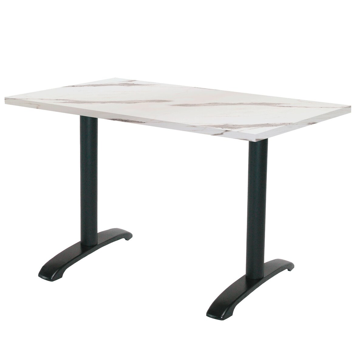 Restootab - Mesa 160x80cm - modelo Bazila mármore branco