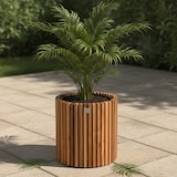 thumbnail of Pflanzgefäß Akazienholz D31 x 35 cm Braun