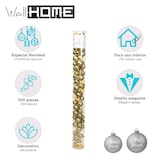 thumbnail of WellHome - Packung mit 100 goldenen Weihnachtskugeln in einer Tube