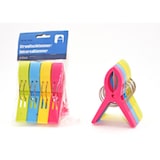 thumbnail of Strand Handtuchklammer Set 4x farbig – Große Universalklemme Badetuchhalter Strandtuchhalter Wäscheklammer für Liege Sonnenliege Pool Urlaub 115x20 mm