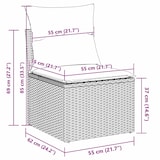 thumbnail of vidaXL Garten-Sofa-Set 13 pcs Schwarz und Creme 100 x 100 x 71 cm