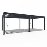 thumbnail of Weide Deluxe | Pergola Voll Aluminium freistehend | 3,6 x 7,2 M | Lamellendach anthrazit