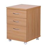 thumbnail of Rollcontainer Rollwagen Rollschrank Büro Container Schubladen Schrank Buche