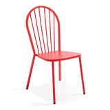 thumbnail of Ensemble table carrée de terrasse inclinable et 2 chaises bistrot rouge - Oviala