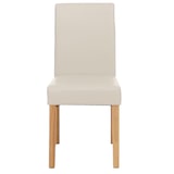 thumbnail of Juego de 6 sillas de comedor Silla de cocina Littau ~ polipiel, blanca, patas claras
