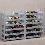 thumbnail of ARTECSIS Weinregal stapelbar Kunststoff für 72 Flaschen, stabiles Flaschenregal für Gastronomie und Lagerraum, erweiterbare Weinlagerung, Beton grau
