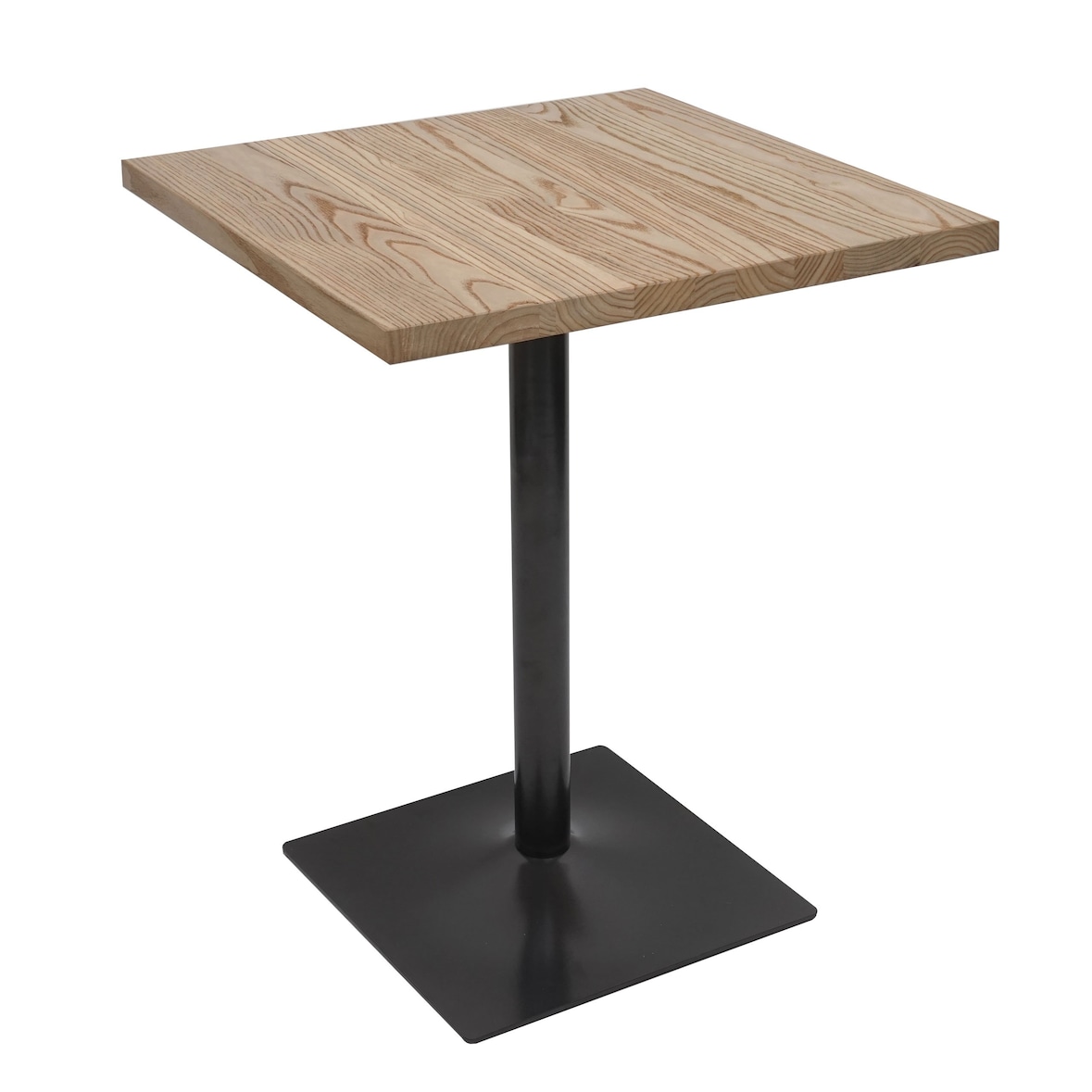 CHEFGASTRO Bistrotisch HxBxT 76x60x60cm Industrial Gastronomie Ulme Holz Hellbraun Bartisch Thekentisch