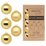 thumbnail of 30 Weihnachtskugeln 6cm Glas Christbaumkugeln Weihnachtsbaumkugeln inkagold