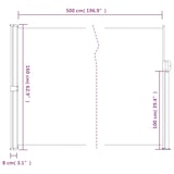 thumbnail of vidaXL Seitenmarkise Ausziehbar Weiß 160x500 cm