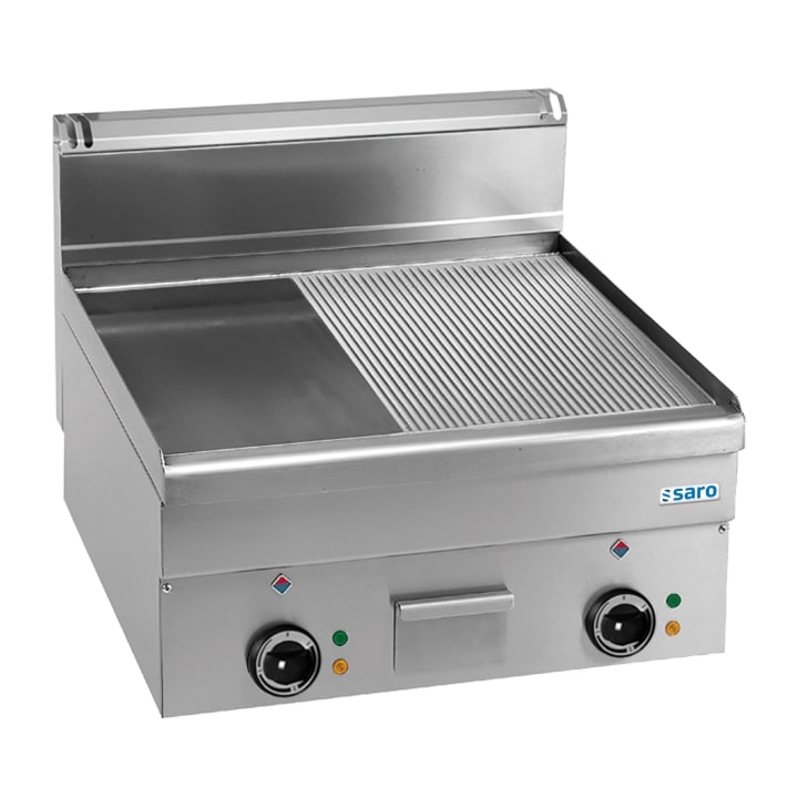 SARO Elektrogrillplatte, glatt+geril., 600x600, EFT66LR