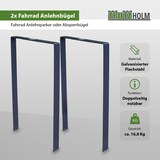 thumbnail of 2 x Fahrradanlehnbügel 115 x 76 cm Flachstahl 13 mm Anthrazit Einbetonieren Fahrradständer Parker Typ U