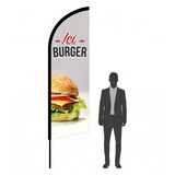 thumbnail of Drapeau Burger 3m08 - mât + voile - Drapeaupublicitaire