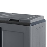 thumbnail of Armoire pour Tri Selectif 2 poubelles Meuble mi- hauteur Dim 68 x 37 x 84cm 2 Anneaux de support de sac 2 Portes INTEC