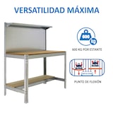 thumbnail of SimonRack Établi d’atelier, 1510x610 mm, panneau perforé, Charge 600 kg, Galvanisé - BT-3