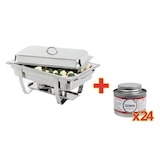 thumbnail of SPECIALE AANBIEDING Milan Chafing Dish met 24 x vloeibare brandstofpasta