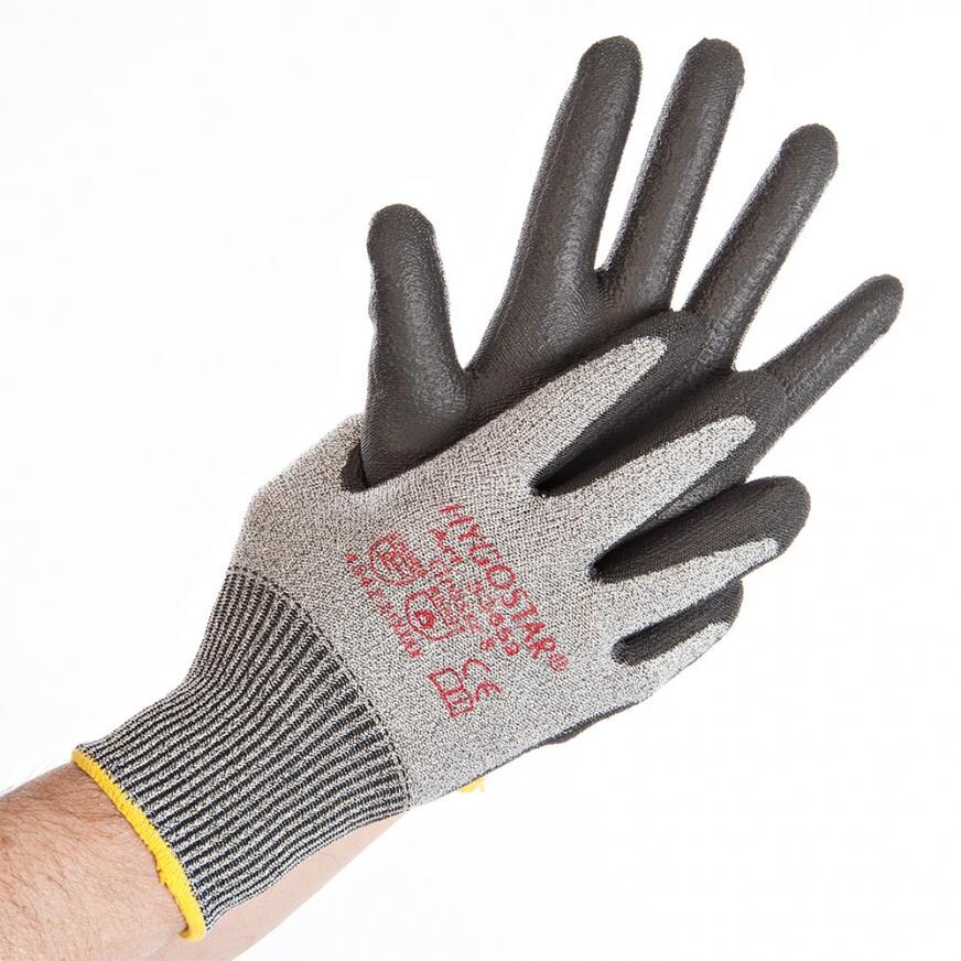 Schnittschutz-Handschuh CUT SAFE PU-Beschichtung, schwarz, Größe L, 10 x 10 Paar