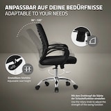 thumbnail of Ergonomischer Bürostuhl mit Armlehnen Netzgewebe Schwarz mit Rollen