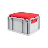 thumbnail of PROREGAL Sitzkissen für Eurobox NextGen Seat Box | BxT 30x40cm | Rot | Eurobehälter, Sitzbox, Transportbox, Transportbehälter, Stapelbehälter