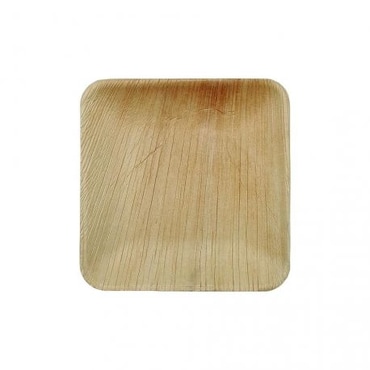 Greenvase - Pratos de folha de palmeira quadrados 160x160mm caixa 100 Unidades