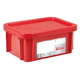 thumbnail of GILAC Bac renforcé HACCP 400 x 300 + couvercle - 12 L - Rouge G119509