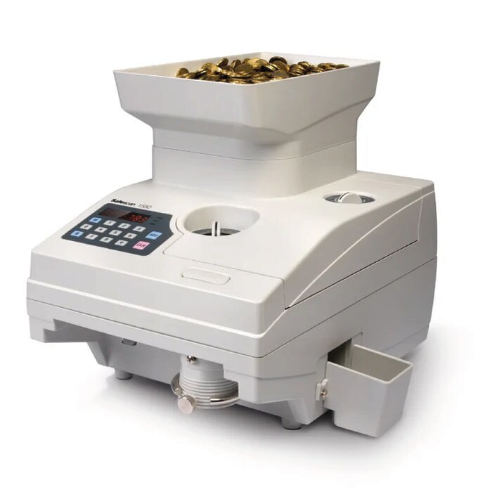 SAFESCAN 1550 Münzzähler und -sortierer mit Druckfunktion
