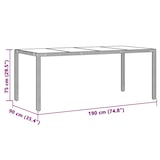 thumbnail of vidaXL 9-tlg. Garten-Bistro-Set mit Kissen Grau Poly Rattan