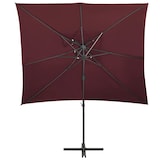 thumbnail of Helloshop26 - Zwevende parasol met dubbel dak 250 x 250 cm bordeauxrood 02_0008570