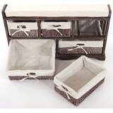 thumbnail of Panca cassettiera shabby vintage 5 ceste legno di paulonia 36x77x45cm marrone