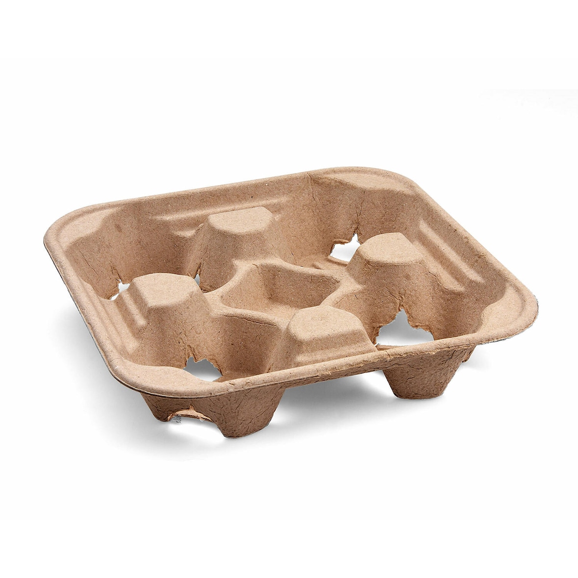 100x Getränkehalter Tragetablett Becherhalter 4 Becher Coffee to Go 22x22cm