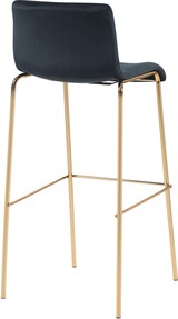 thumbnail of CHEFGASTRO Barhocker MAUI Samt 4-Fuﬂ Gold HxBxT 100x43x48cm Samt Schwarz Barstuhl