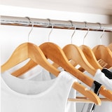 thumbnail of Max Home Pack 20 perchas de madera color natural