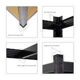 thumbnail of PROREGAL Mega Deal | 3x Schwerlastregal Ragnar | HxBxT 180x90x40 cm |  Fachlast 175kg | Schwarz | Stecksystem Lagerregal Regalsystem 3 Stk.