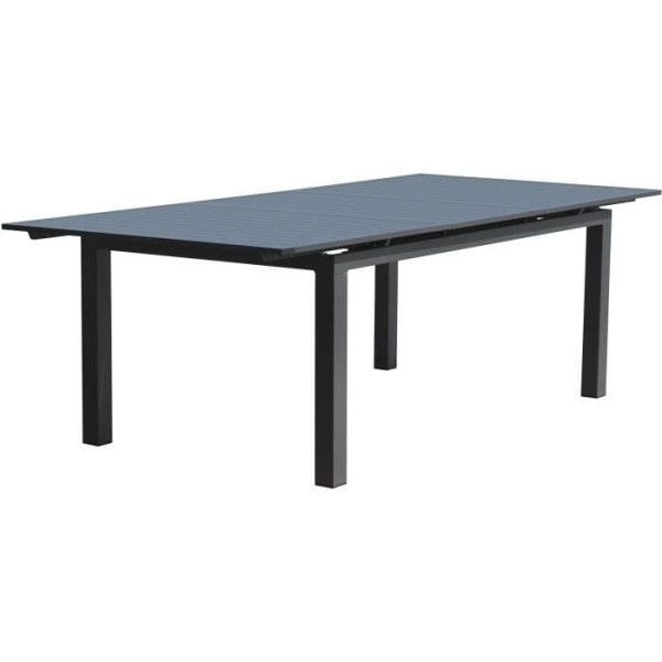 Table de jardin rectangulaire extensible - Gris anthracite - Aluminium - 12 personnes - 240/300 x 100 cm - MIAMI -   DCB GARDEN
